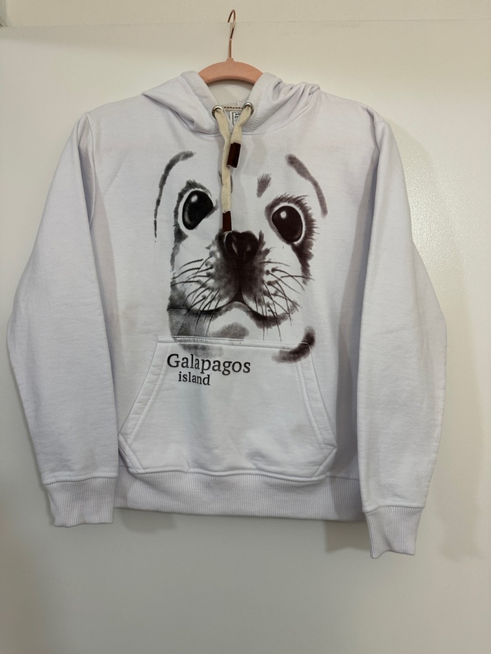 Galapagos Island White Seal Graphic Hoodie